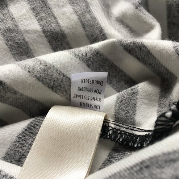 *HOST PICK* Kate Spade Pajama Top Classic Brushed Cotton Black White Stripe XS - Picture 13 of 13